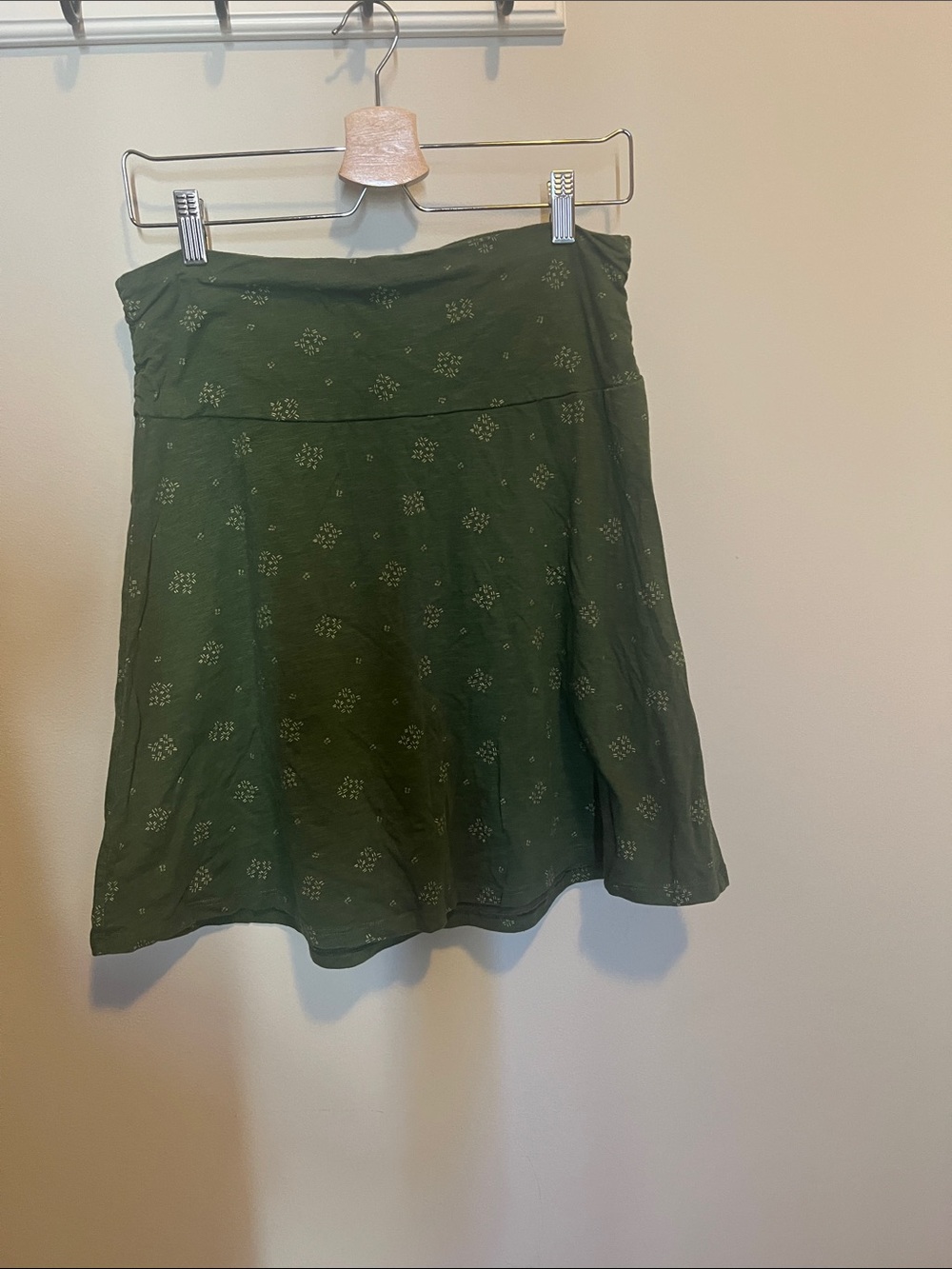 Toad & Co. Women's Olive Green A-Line Skirt